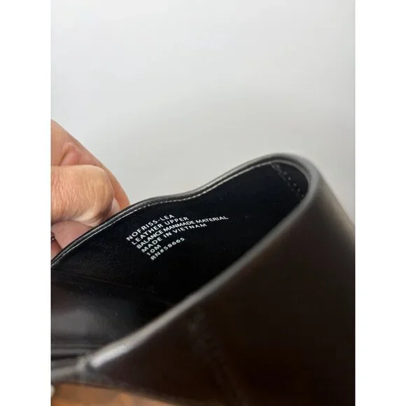 Nordstrom Nofriss-Lea Soft Leather Kitten Heel Mules Women 10M Black Pointed Toe - Picture 5 of 5